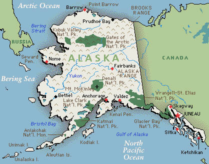 Alaska Map Google Map Of Alaska Gmt