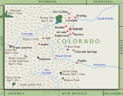 Colorado Map Google Map Of Colorado Gmt