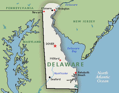 Delaware Map Google Map Of Delaware Gmt