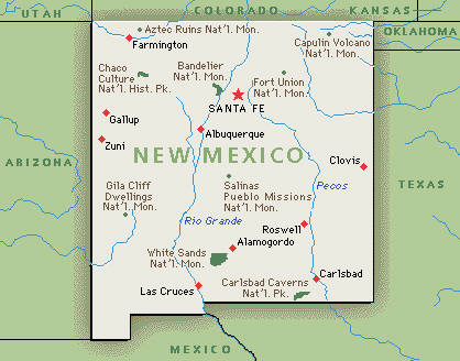 New Mexico Map Google Map Of New Mexico Gmt