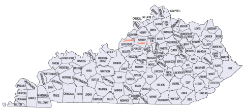 Central Time Zone Map Kentucky Kentucky Counties | GMT