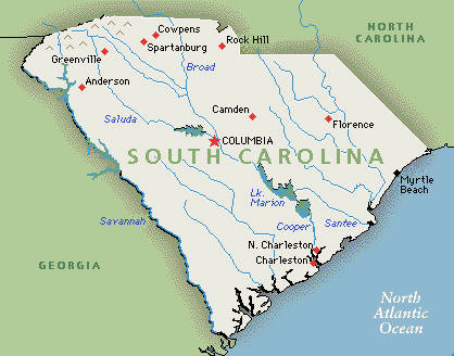 South Carolina Map Google South Carolina Map: Google map of South Carolina | GMT