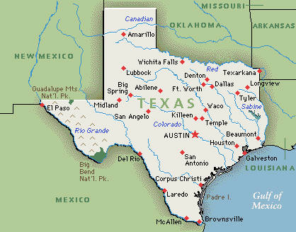 Texas Map Gmt
